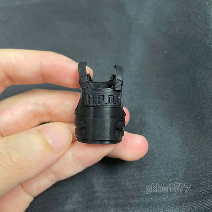 Unpainted Black 1/18 Body Armor model Vest Waistcoat Model For 3.75" Figure