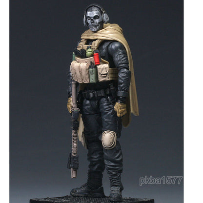 Pre-sale Premium 1/18 3.75" Vest Cloak Ghost Figure Head Sculpt Weapon Headphone