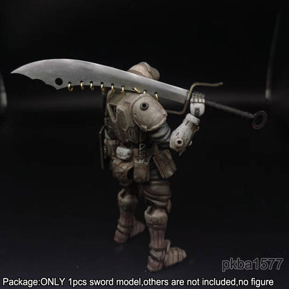 【PRE-ORDER】Handmade Cool 1/18 Metal Nine Ring Knife Sword Weapon Model For 3.75'' Figure