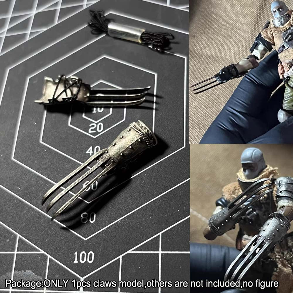 Handmade Cool Metal 1/18 Hands Claws Weapon Model For 3.75'' Action Figure