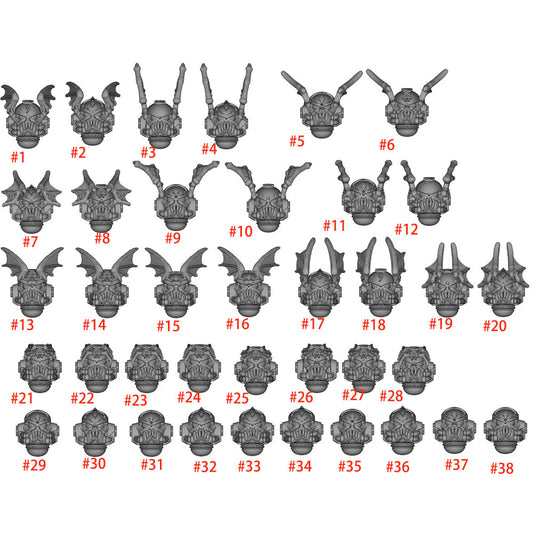【PRE-ORDER】#C Single Unpainted Head Sculpt Helmet For DIY Joytoy warhammer 40K Night Raptor Figure