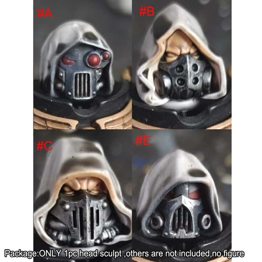 【PRE-ORDER】Premium Painted Man Head Sculpt Model For Joytoy Warhammer 40k Action Figure