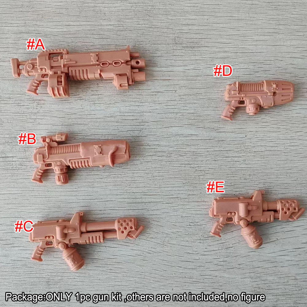 【PRE-ORDER】Single Unpainted Gun Kit Weapon Model  For DIY Joytoy warhammer 40K Figure