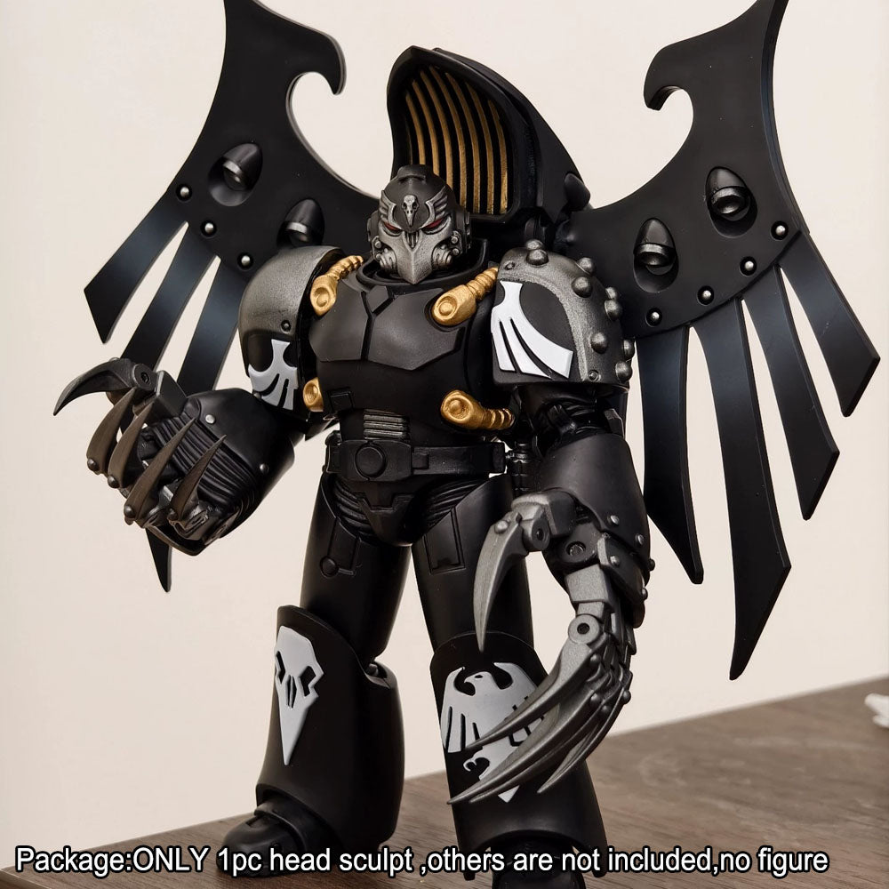 PRE‑ORDER Premium Male Helmet Head Sculpt for JoyToy Warhammer 40K Raven Guard Figure