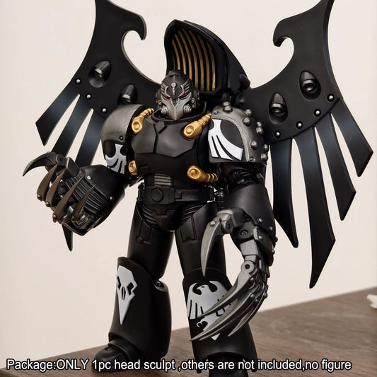 PRE‑ORDER Premium Male Helmet Head Sculpt for JoyToy Warhammer 40K Raven Guard Figure