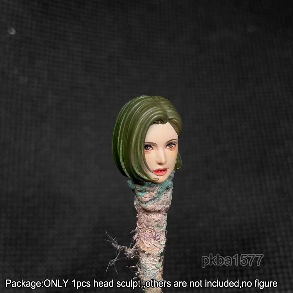 【PRE-ORDER】Premium 1/18 Green Girl Head Sculpt Female Head Model For 3.75" Action Figure