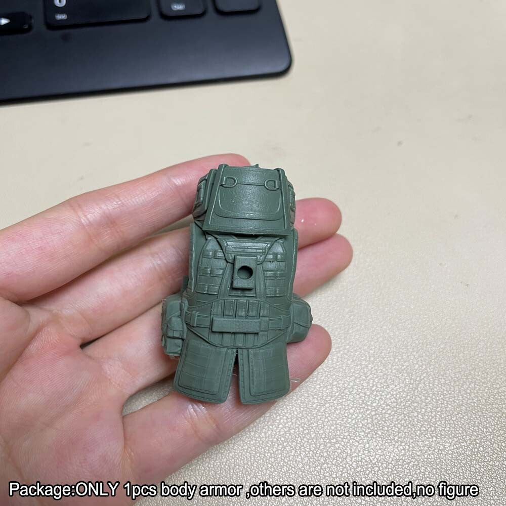 Unpainted Green 1/18 Body Armor Web Gear Vest Model For DIY 3.75" Action Figure