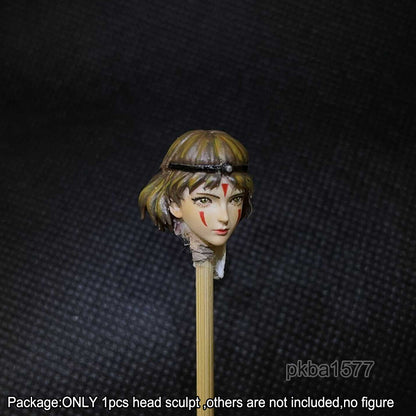 【PRE-ORDER】Premium 1/18 Beauty Girl San Head Sculpt Female Soldier Head For 3.75" Figure