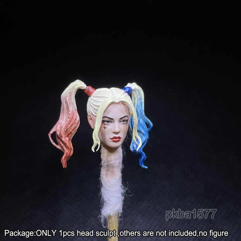 【PRE-ORDER】Premium 1/12 Harley Female Quinn Head Sculpt Soldier Head For 6" Action Figure