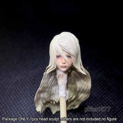 【PRE-ORDER】Premium 1/18 Long Hair Female Head Sculpt Soldier Head For 3.75" Action Figure