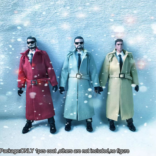 【PRE-ORDER】Handmade 1/18 Cool Lapel Trench Coat Jacket Outwear Clothes For 3.75 Male Figure