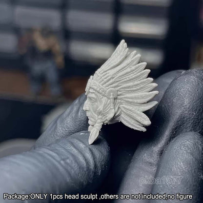 Unpainted 1/18 Chief Man Head Sculpt For 3.75'' Acid Rain Joytoy Action Figure