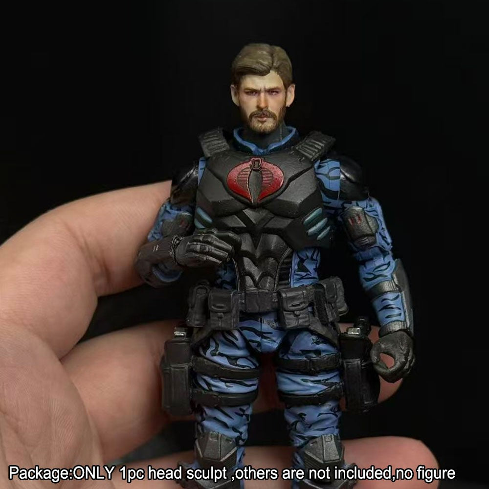 【PRE-ORDER】Premium Hand-painted 1/18 Handsome Man Head Sculpt For DIY 3.75" Action Figure
