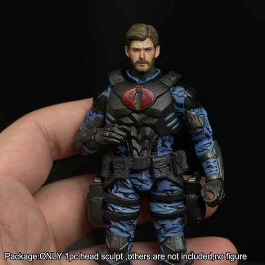 【PRE-ORDER】Premium Hand-painted 1/18 Handsome Man Head Sculpt For DIY 3.75" Action Figure