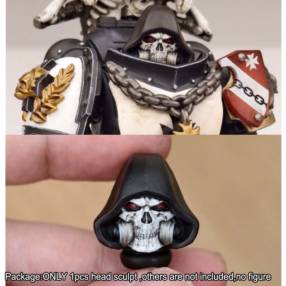 【PRE-ORDER】 Premium Painted Skull Man Head Sculpt For Joytoy wh40k Chaplain Action Figure