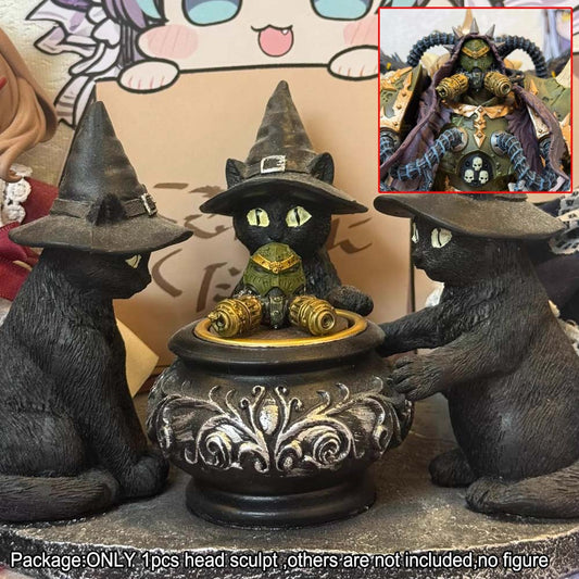【PRE-ORDER】Premium Painted Face‑mask Style Replace For joytoy warhammer Death Guard Primarch Mortarion Nurgle Daemon Primarch