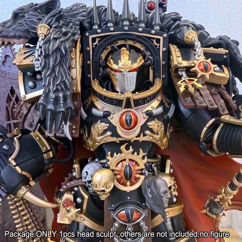【PRE-ORDER】 Premium Painted Skull Man Head Sculpt For Joytoy wh40k Horus Legion Primarch Action Figure