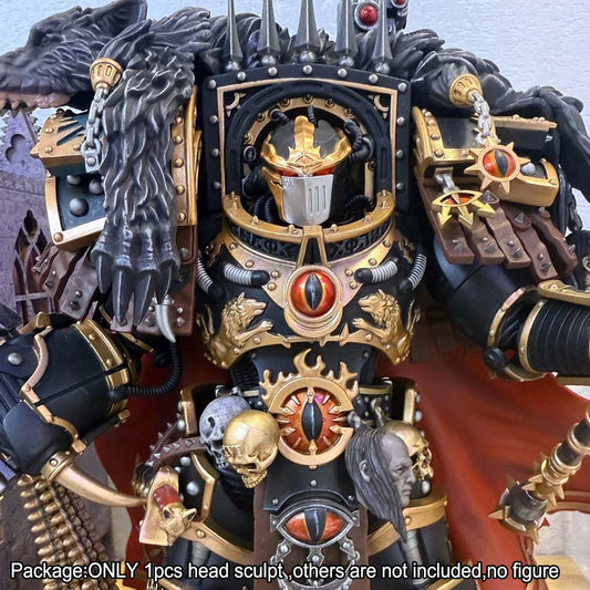 【PRE-ORDER】 Premium Painted Skull Man Head Sculpt For Joytoy wh40k Horus Legion Primarch Action Figure