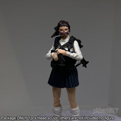 【PRE-ORDER】Premium 1/18 Cyber punk Female w Mask Head Sculpt Soldier Head For 3.75" Figure
