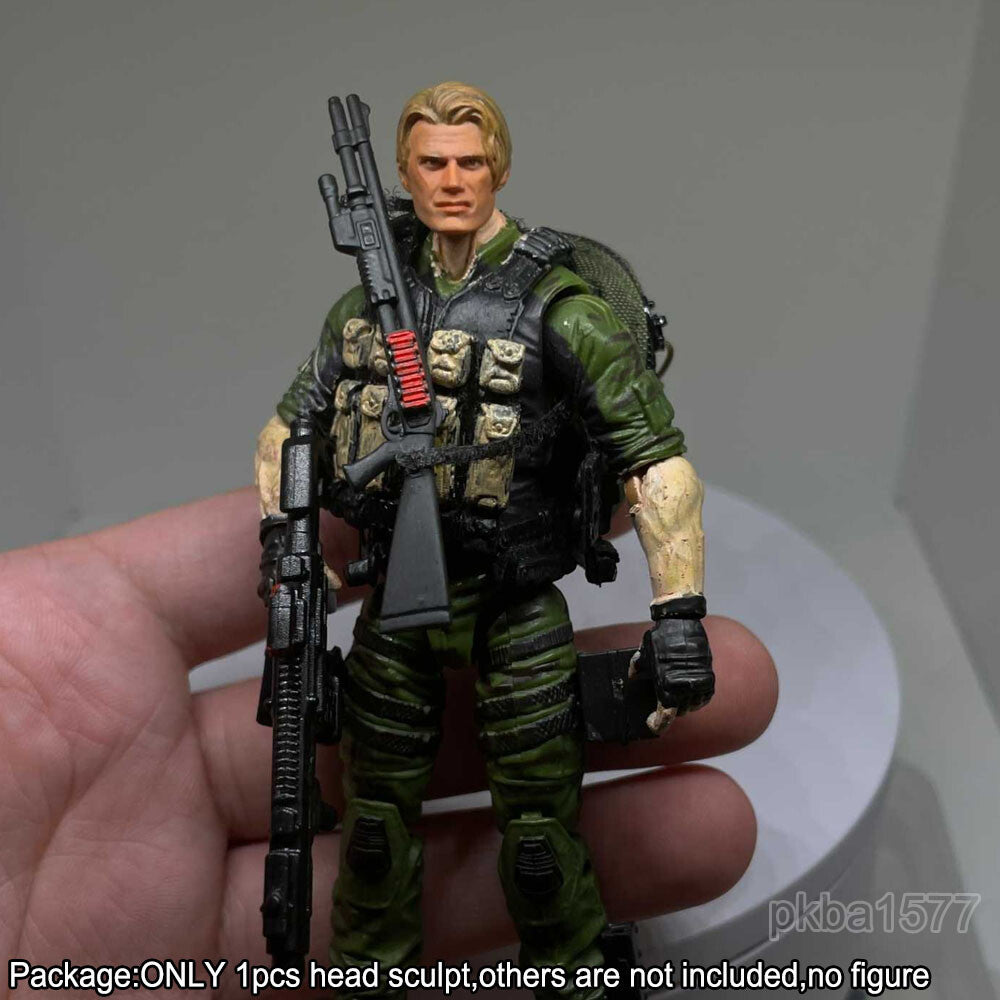 【PRE-ORDER】NEW Premium 1/18 Lundgren Male Head Sculpt Soldier Head Model For 3.75" Figure