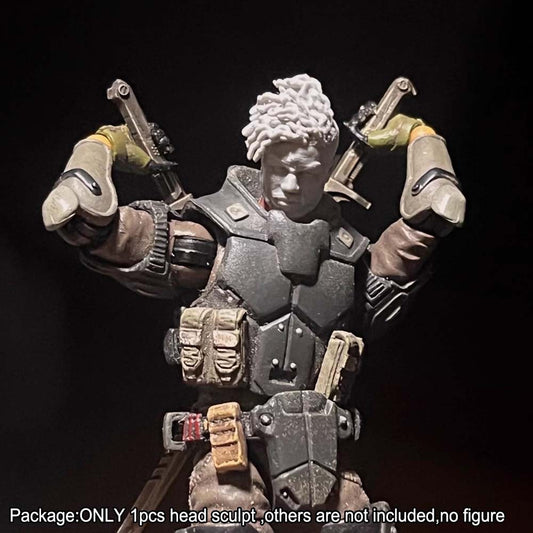 Unpainted 1/18 Black Man Panther Head Sculpt For 3.75'' Acid Rain Joytoy Figure