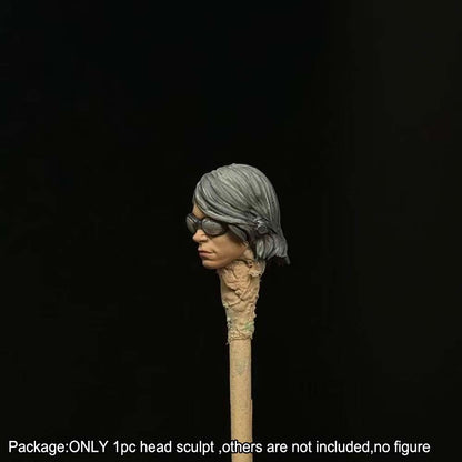 PRE-ORDER Premium Painted 1/18 Silver Man Head Sculpt Model For Custom 3.75" Action Figure