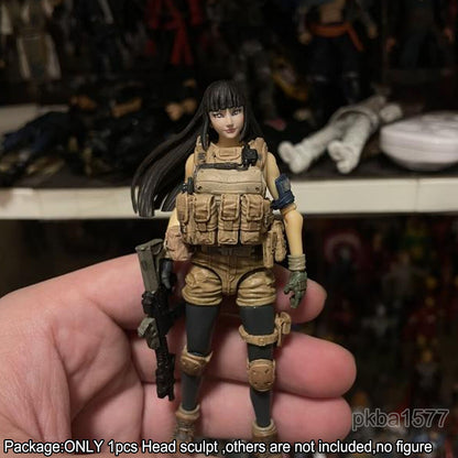 【PRE-ORDER】Premium 1/18 Hyūga Hinata Female Head Sculpt Girl Soldier Head For 3.75" Figure