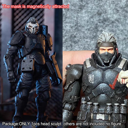【PRE-ORDER】Premium Painted 1/18 Mask Cyberpunk Head Sculpt Model For 3.75" Acid Rain Figure