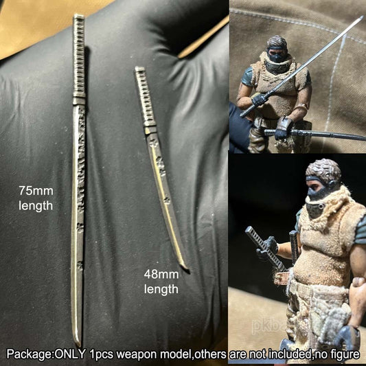 Pair 1/18 Metal Swords Weapon Decor For 3.75'' Acid Rain Joytoy Action Figure