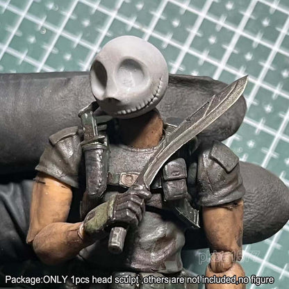 Unpainted 1/18 Man Head Sculpt For DIY 3.75'' Acid Rain Joytoy Action Figure
