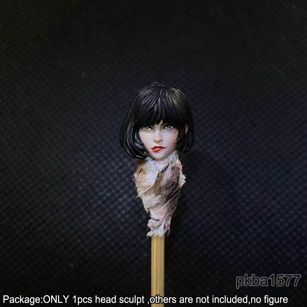 【PRE-ORDER】Premium 1/18 Black Hair Beauty Soldier Head Sculpt Female Head For 3.75" Figure