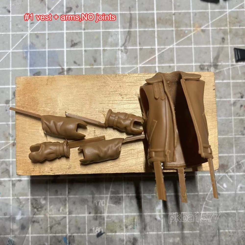Unpainted 1/18 Scale Coat Vest Arms Replacement For DIY 3.75" Action Figure