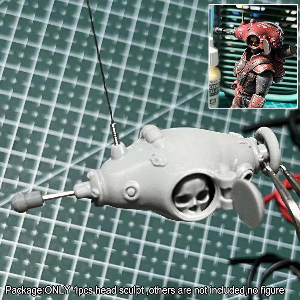 Unpainted 1/18 Punk Head Sculpt Male Helmet For 3.75'' Figures Acid Rain Joytoy