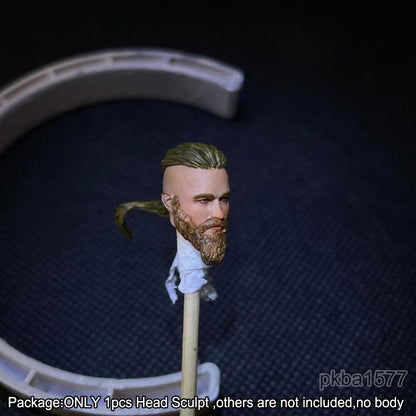 【PRE-ORDER】Premium 1/18 soldier Man w Beard Head Sculpt Male Head For 3.75" Action Figure