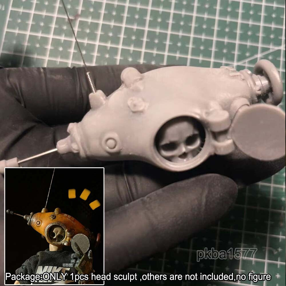 Unpainted 1/12 Punk Head Sculpt Model For 6" Notaman Action Figure