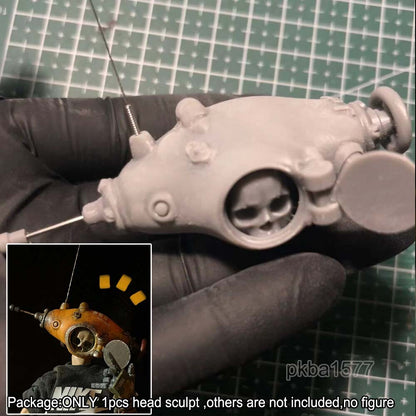Unpainted 1/12 Punk Head Sculpt Model For 6" Notaman Action Figure