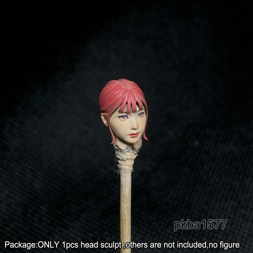 【PRE-ORDER】Premium 1/18 Pink Hair Female Head Sculpt Head Model For 3.75" Action Figure