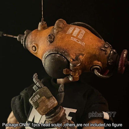 Unpainted 1/12 Punk Head Sculpt Model For 6" Notaman Action Figure