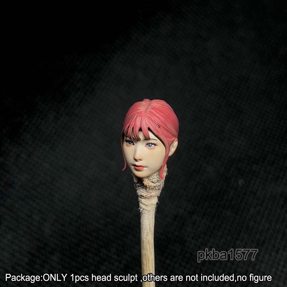 【PRE-ORDER】Premium 1/18 Pink Hair Female Head Sculpt Head Model For 3.75" Action Figure