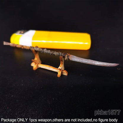 【PRE-ORDER】New Handmade 1/18 Rusty Style Metal Long Knife Sword Weapon For 3.75'' Figure