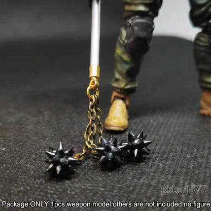 【PRE-ORDER】Handmade 1/18 Metal Flail Hammer Model Weapon Part For 3.75'' Figure Accessory