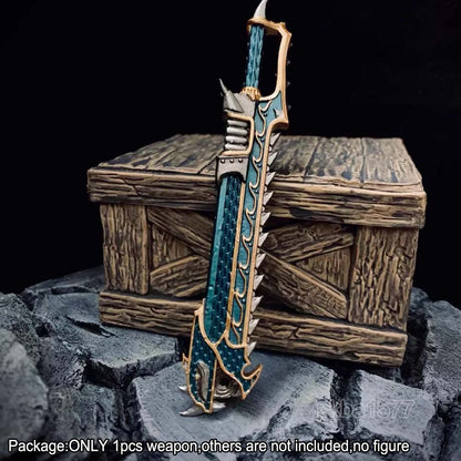 【PRE-ORDER】New Premium Painted Saw Sword Weapon Model For Joytoy Warhammer Action Figure
