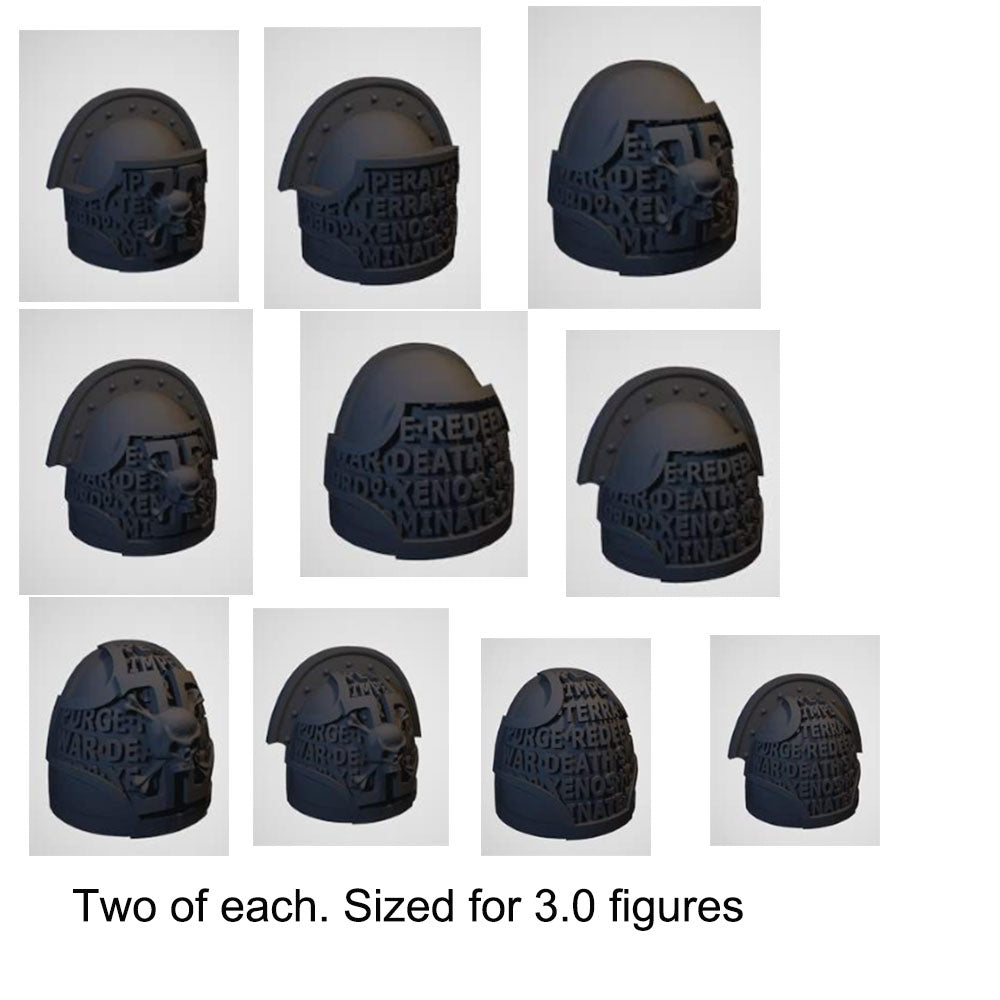 20pcs Unpainted Shoulder Pauldrons For 3.0