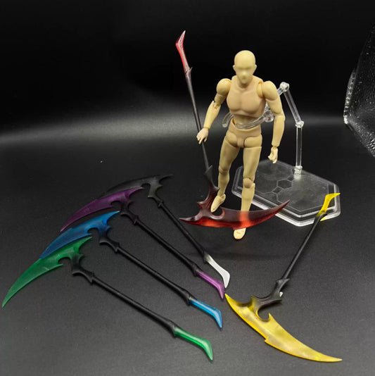 【PRE-ORDER】Painted 1/12 Scale Sickle Hook Sword Weapon Model for 6" Action Figure Accessory