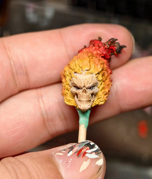 【PRE-ORDER】New Premium 1/18 Hell Rider Man Head Sculpt Head Model For 3.75" Action Figure