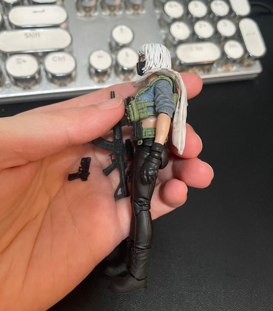 【PRE-ORDER】 New Set Painted 1/18 Scale Hacker Claw/Mai Xiaowen Female Soldier Action Figure Toy Gift