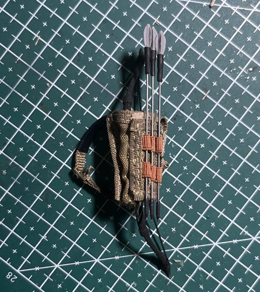 Unpainted 1/18 Bow and Arrows Bag For 3.75'' Planet Green Valley Action Figure