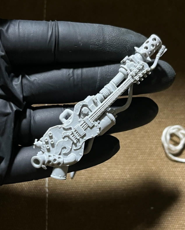 Unpainted 1/18 Punk Guitar Model For 3.75'' Acid Rain Joytoy Action Figure