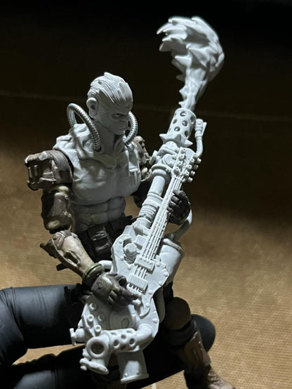 Unpainted 1/18 Punk Guitar Model For 3.75'' Acid Rain Joytoy Action Figure