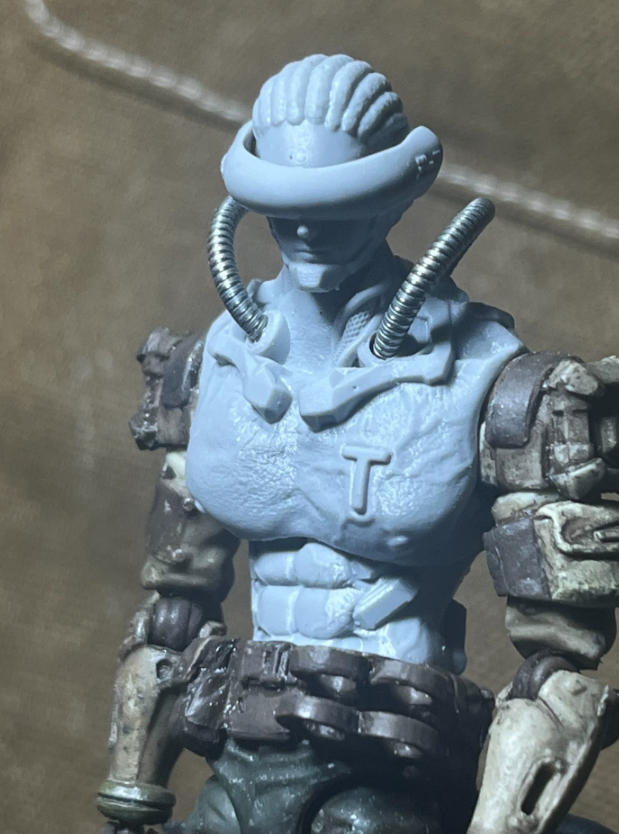 Unpainted 1/18 Dan Head Sculpt Model For 3.75'' Acid Rain Joytoy Action Figure